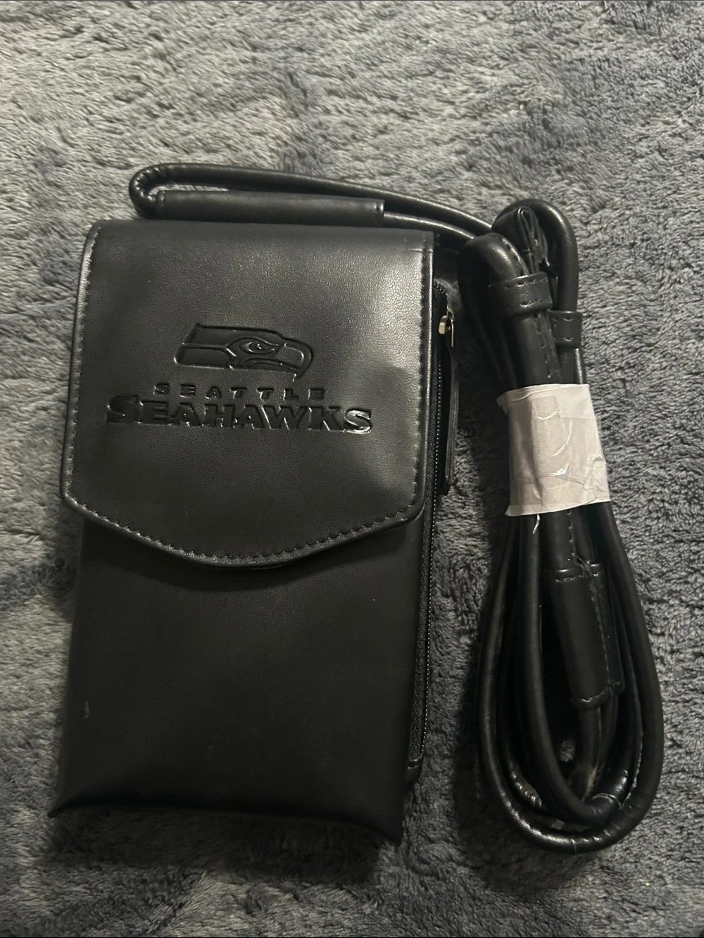 Black Leather Crossbody Phone Case